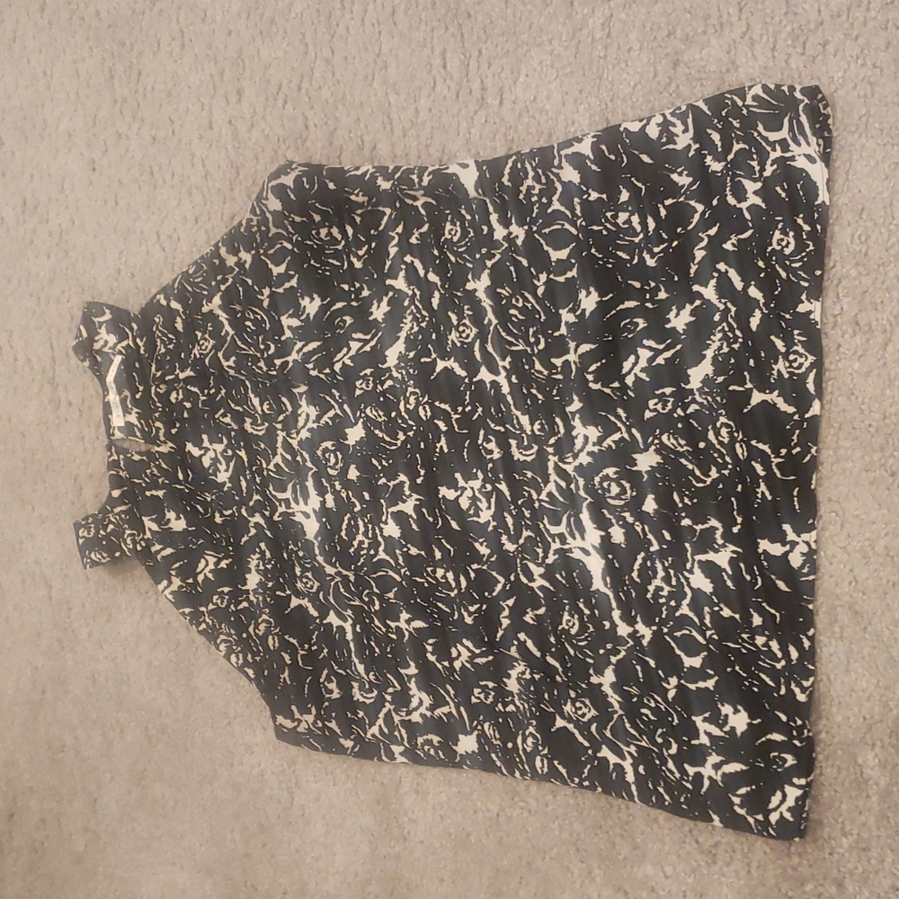 Black & White Silky Tank Blouse